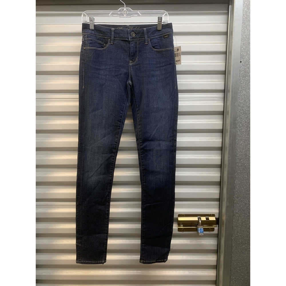 NWT Mavi Gold Womens Blue Alexa Mid Rise Super Skinny 27x33